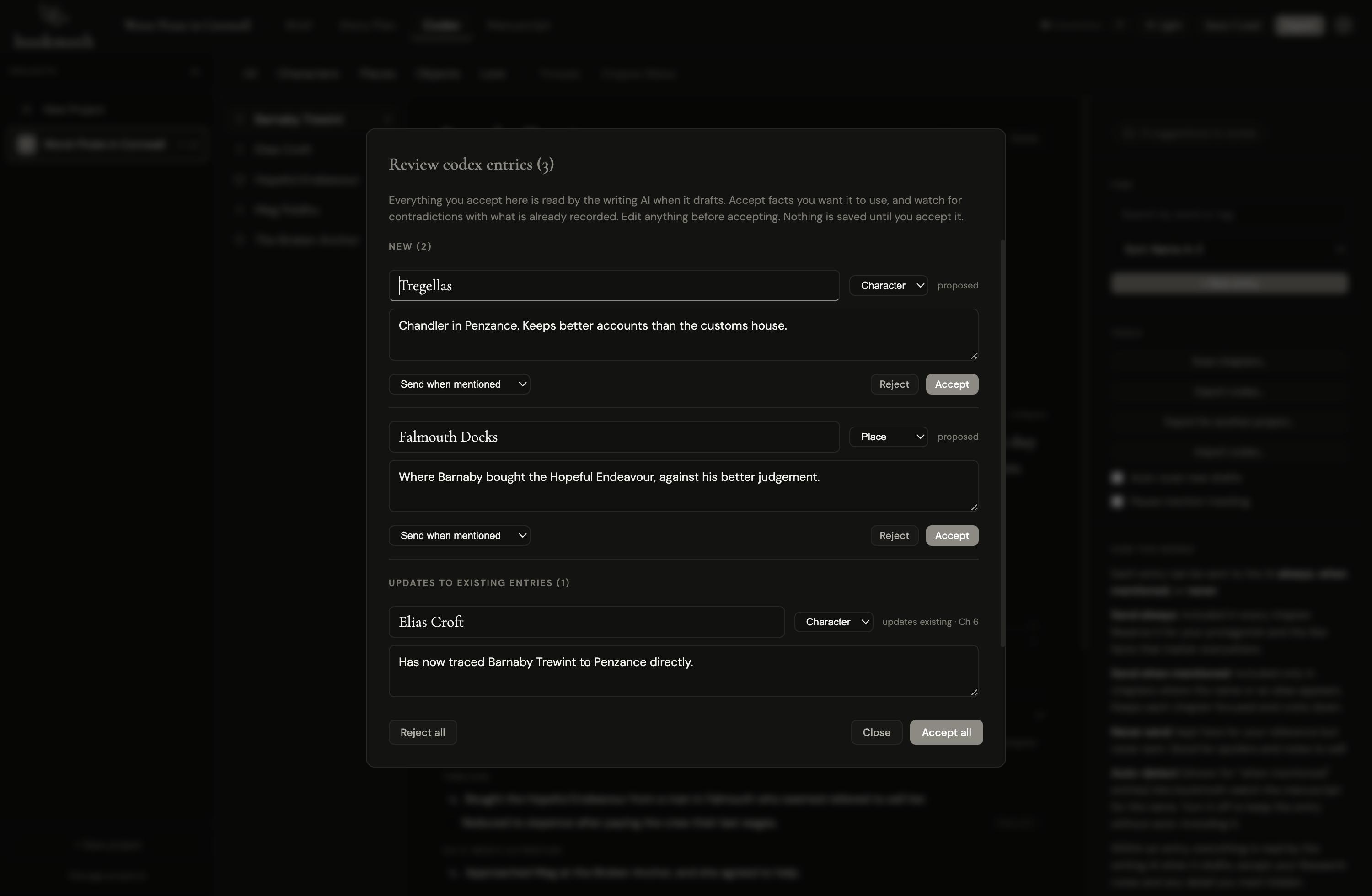 The Codex review queue